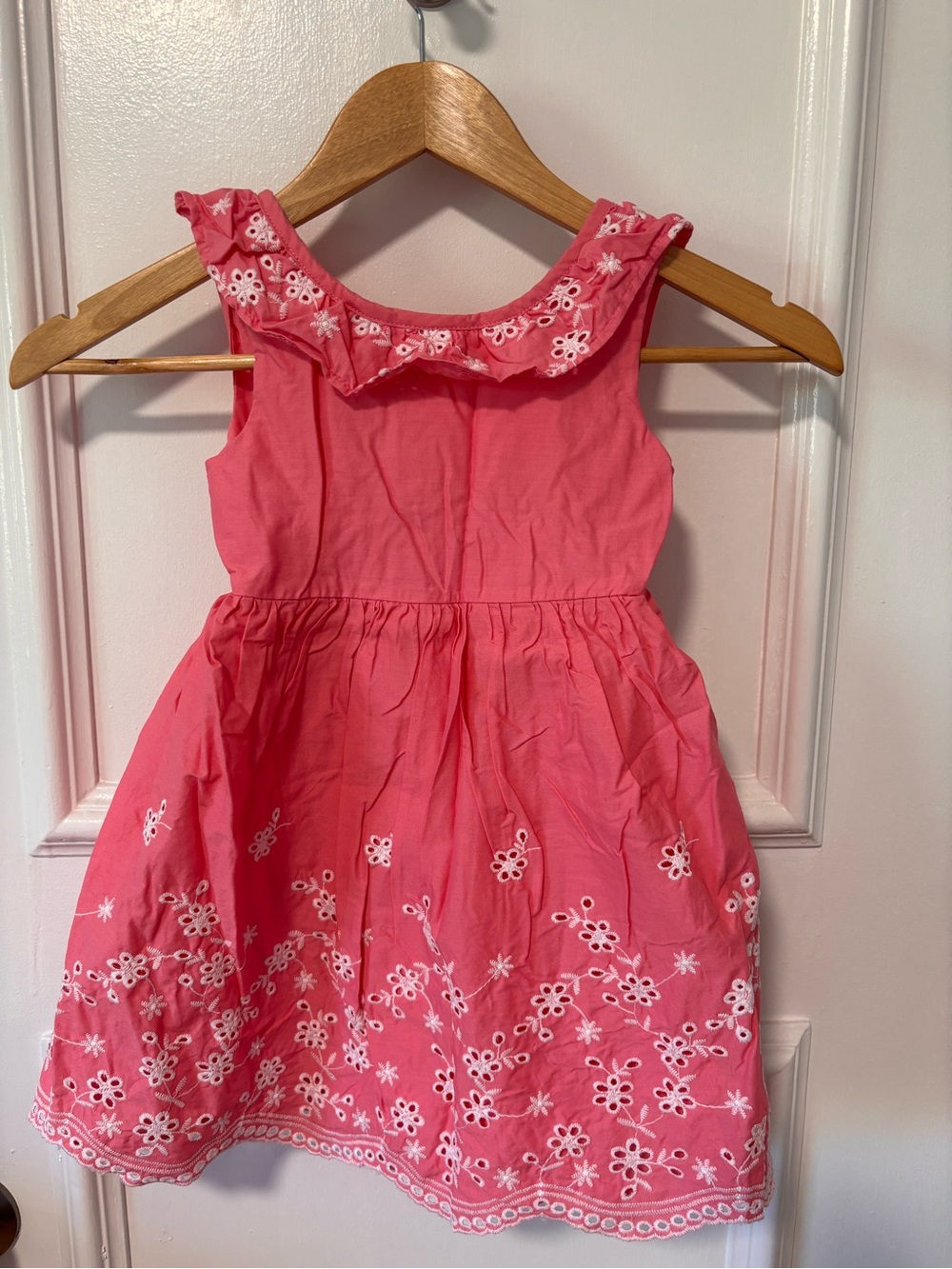Girls Pink Embroidered Sundress